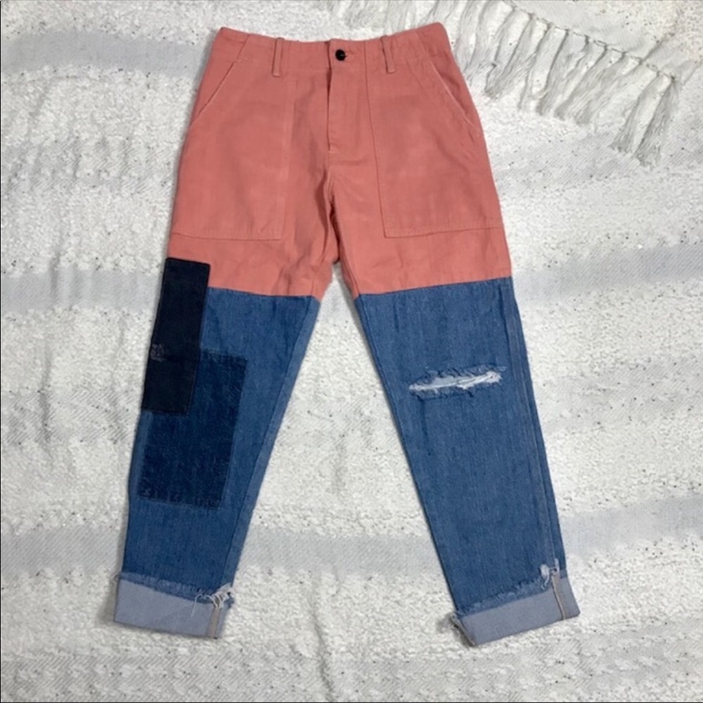Rose blue cargo pants